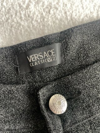 Pantalones Versace Pelo Negros Talla 41