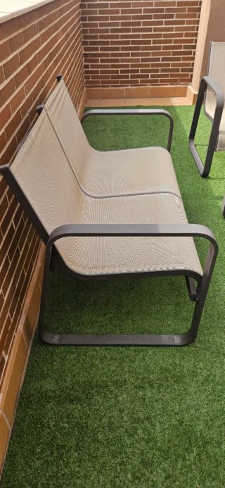 Conjunto salón jardín 2 sillones, sofá y mesa