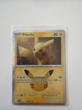 Carta Pokémon Pikachu 049/128 30 Aniversario