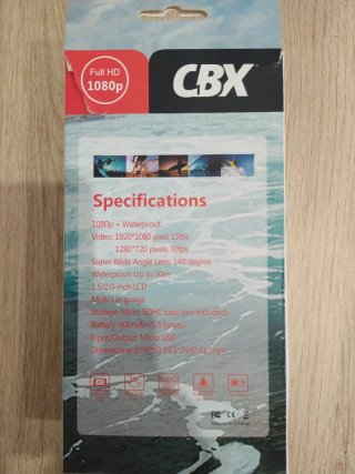 Cámara Deportiva CBX Full HD 1080p
