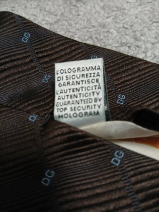 Cravatta Dolce & Gabbana DG Marrone vintage