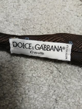 Cravatta Dolce & Gabbana DG Marrone vintage