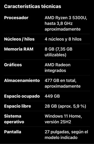 Ordenador HP Blanco