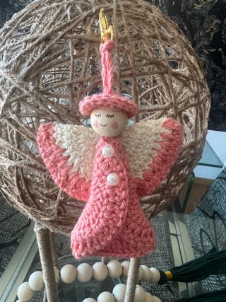 Llavero Angelito Tejido a Mano