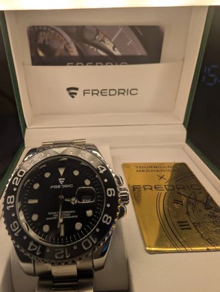 Reloj Frederic Automático Negro/Plata