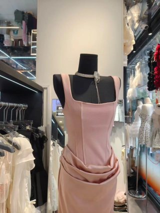 Vestido Rosa Estilo Corsé