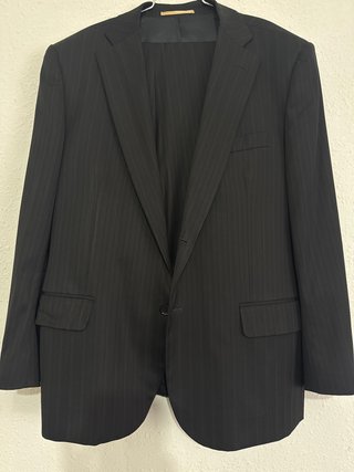 Traje Adam's Talla 54 Negro Rayas