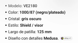 Gafas de sol Versace VE2180 originales detalles me