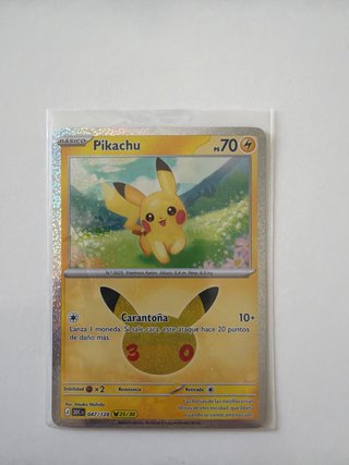 Carta Pokémon Pikachu 047/128 30 Aniversario
