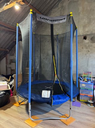 Cama elástica Ultrasport con red de seguridad