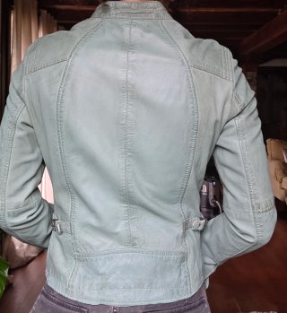 Oakwood Genuine Leather Jacket Size S Jade Green