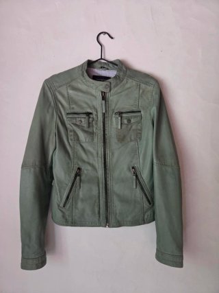 Oakwood Genuine Leather Jacket Size S Jade Green