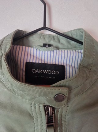 Oakwood Genuine Leather Jacket Size S Jade Green