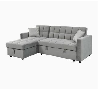 Sofá Cama Chaise Longue Gris 210x145cm