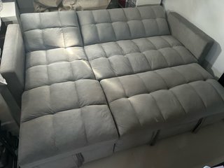 Sofá Cama Chaise Longue Gris 210x145cm