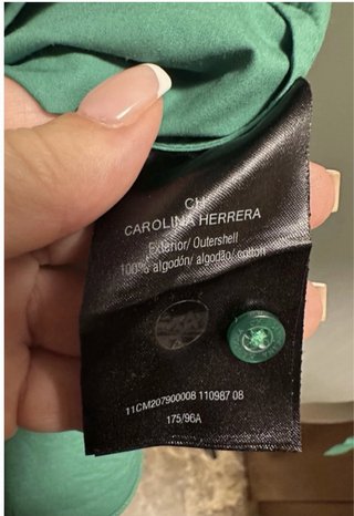 Camisa Verde Carolina Herrera Talla M