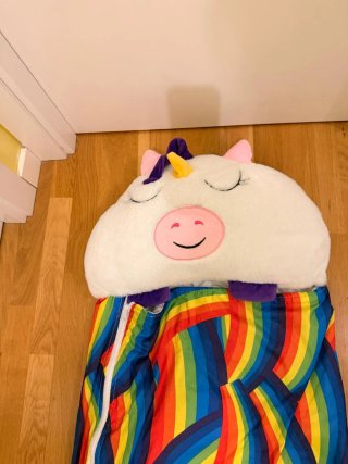 Saco de dormir unicornio arcoíris