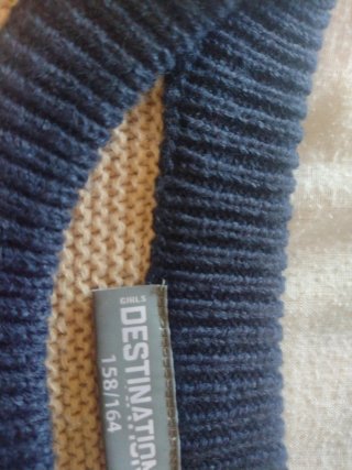 Jersey corto rayas beige y azul