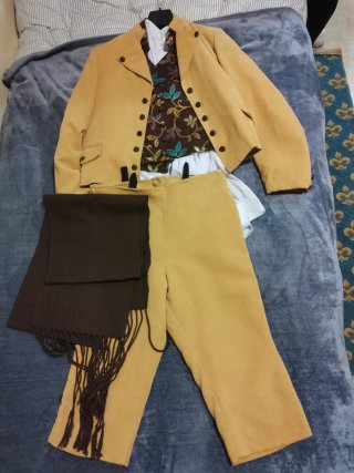 Traje Fallero Amarillo y Marrón