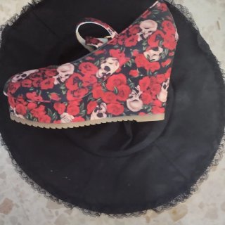 Zapatos Pin Up con Plataforma y Estampado