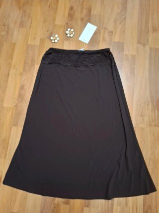 Falda Zara  encaje marrón
