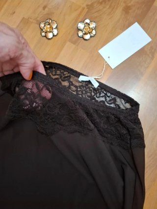 Falda Zara  encaje marrón