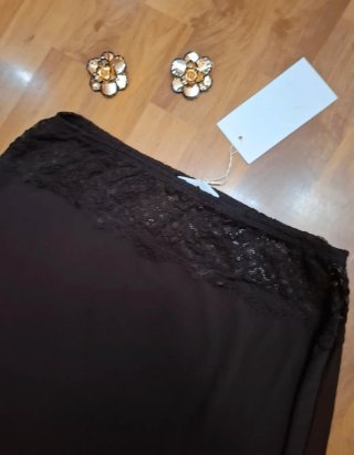 Falda Zara  encaje marrón