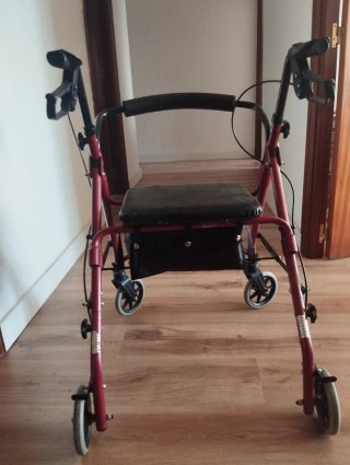 Andador con asiento y ruedas