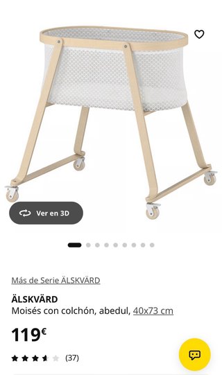 Minicuna moisés con ruedas älskvärd