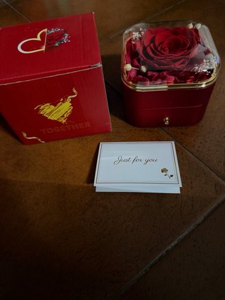 Cofanetto con Rosa Stabilizzata e Collana