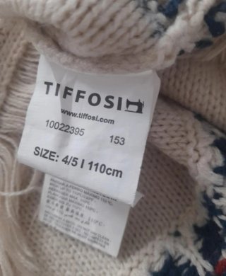 Poncho de Malha com Padrão Étnico