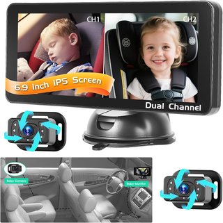 Cámara vigilabebé + pantalla 6,86'' para el coche