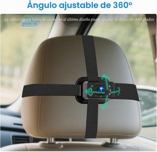 Cámara vigilabebé + pantalla 6,86'' para el coche