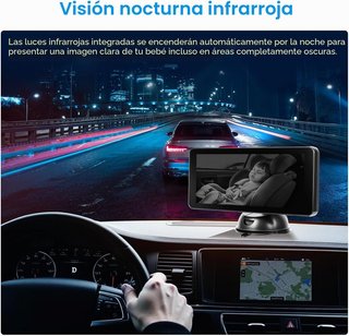 Cámara vigilabebé + pantalla 6,86'' para el coche