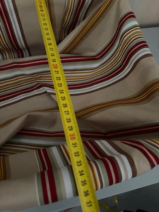 Cesta Mimbre con Funda Rayas