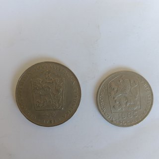 Lote de 2 Monedas Antiguas Checoslovaquia