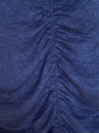 Vestido Corto Azul Fruncido Talla M