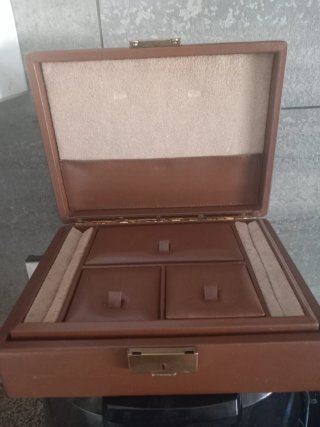 Joyero Marrón con Cerradura y Llave