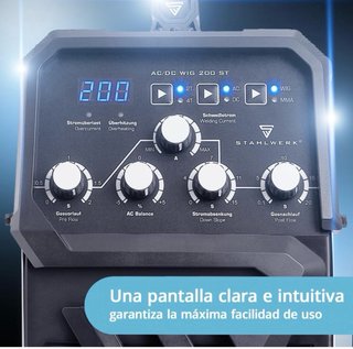 Soldador Stahlwerk TIG Pro 200 AC/DC inox,aluminio