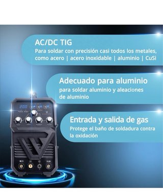 Soldador Stahlwerk TIG Pro 200 AC/DC inox,aluminio
