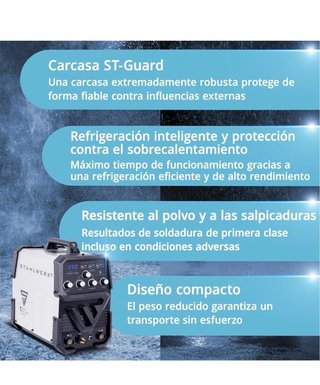 Soldador Stahlwerk TIG Pro 200 AC/DC inox,aluminio