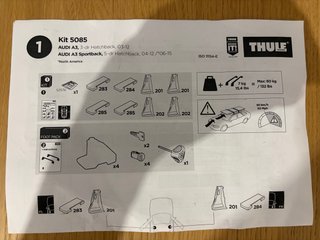 Kit Thule 5085 para Audi A3