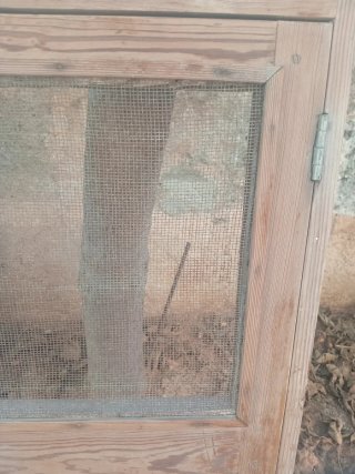 Ventana de despensa de madera 100x45 cm