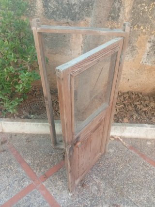 Ventana de despensa de madera 100x45 cm