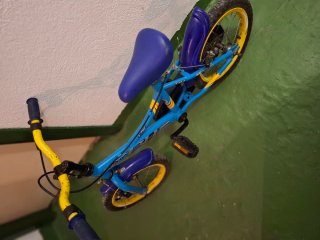 Bicicleta Infantil Azul y Amarilla