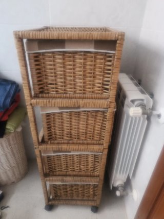 Mueble de baño de mimbre