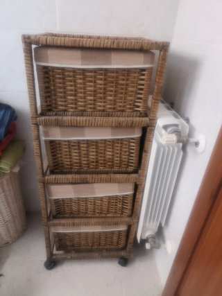 Mueble de baño de mimbre
