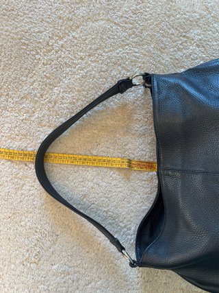 Borsa a spalla in vera pelle nera Made in Italy