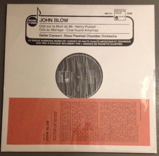 Vinilo John Blow - Ode Sur La Mort