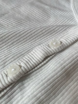 Top Blanco Cropped de Canalé Talla S